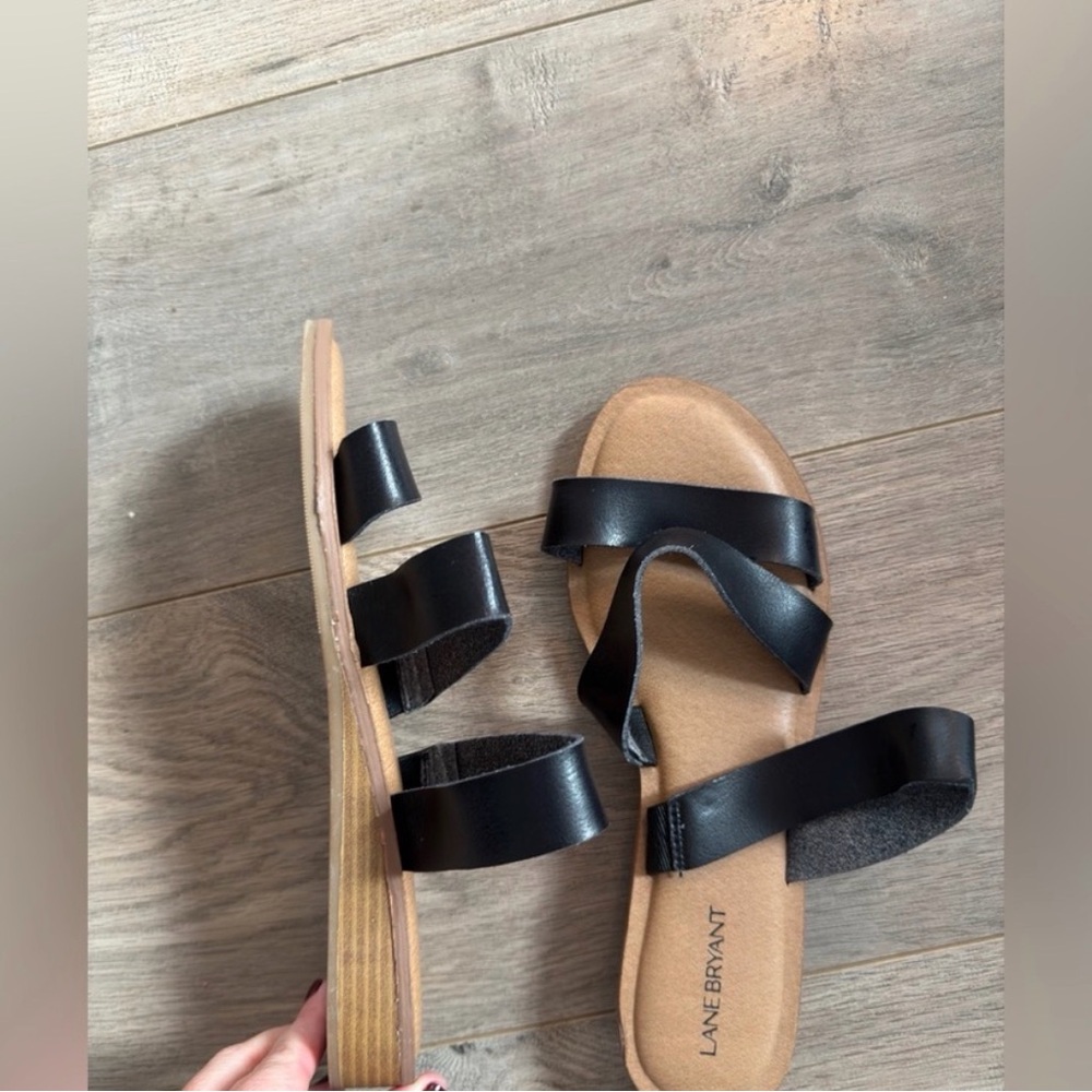 Lane Bryant Black Strappy Sandals